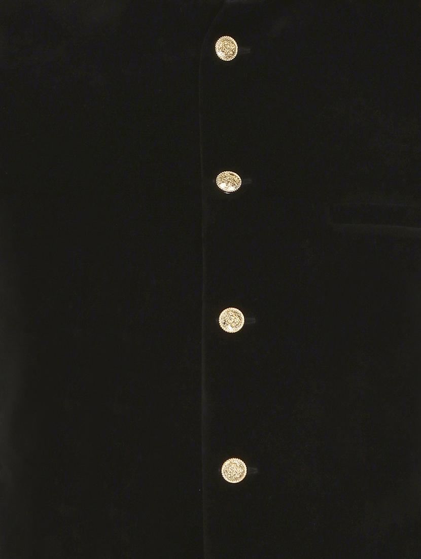 black velvet nehru jacket - 11714757 - Zoom Image - 3