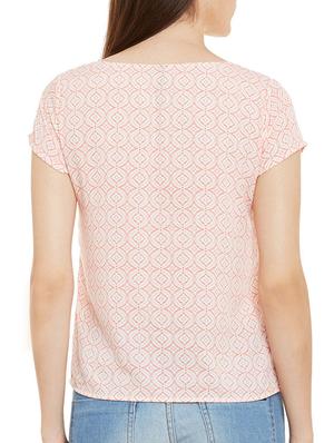 white and pink printed top - 11715187 - Standard Image - 3