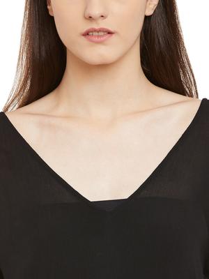 solid black rayon top - 11715190 - Standard Image - 4