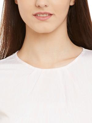 white printed regular top - 11715192 - Standard Image - 4