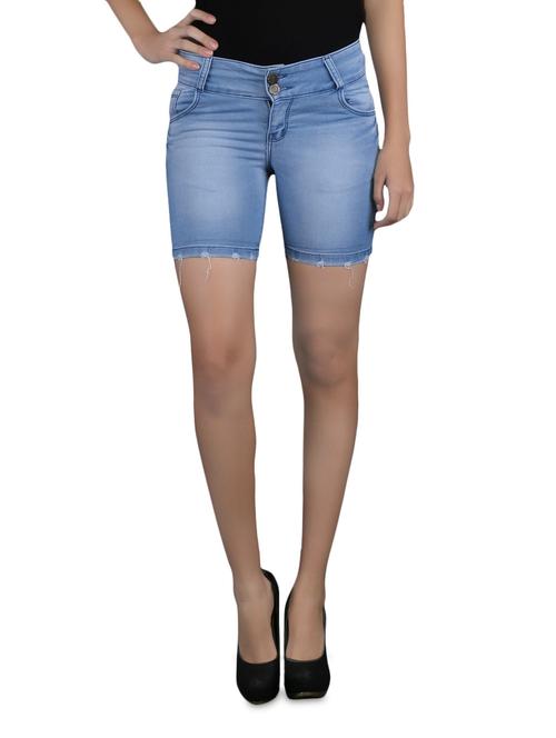 Ice Blue Denim Shorts - 1171964 - Very Small Image - 1