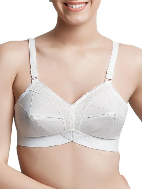 white cotton regular bra - 11720636 - Standard Image - 1