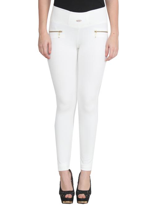 white polyester jeggings - 11723895 - Standard Image - 1