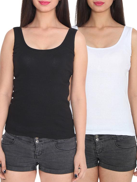 set of 2 multicolored viscose tank tee - 11734075 - Zoom Image - 1