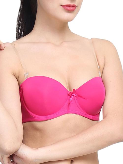 pink cotton backless bra - 11734731 - Standard Image - 1