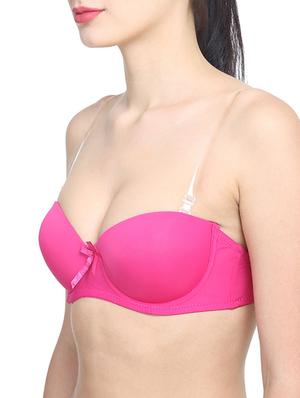 pink cotton backless bra - 11734731 - Standard Image - 2