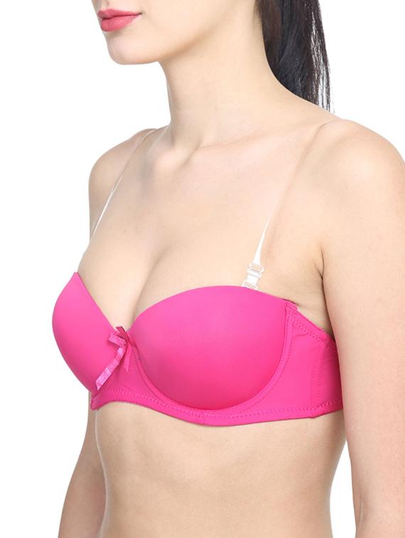 pink cotton backless bra - 11734731 - Zoom Image - 2
