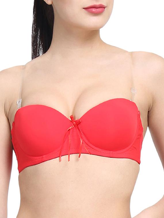 red cotton backless bra - 11734732 - Zoom Image - 1