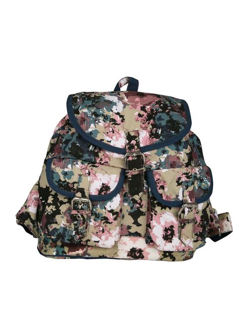 printed canvas backpack - 11734940 - Standard Image - 1