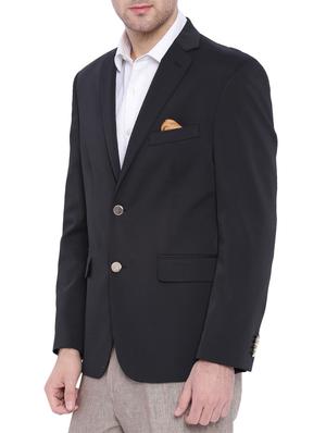 black solid single breasted casual blazer - 11735662 - Standard Image - 2