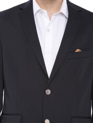 black solid single breasted casual blazer - 11735662 - Standard Image - 4