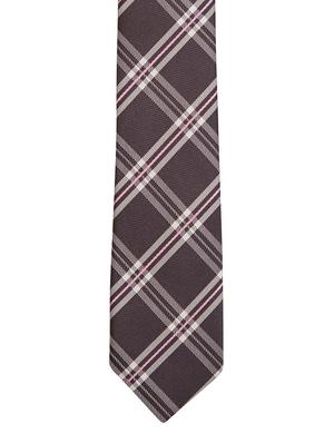 brown printed neck tie - 11740179 - Standard Image - 3