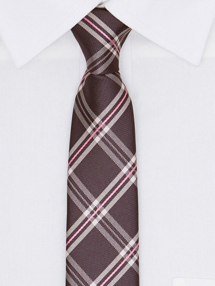 brown printed neck tie - 11740179 - Zoom Image - 4