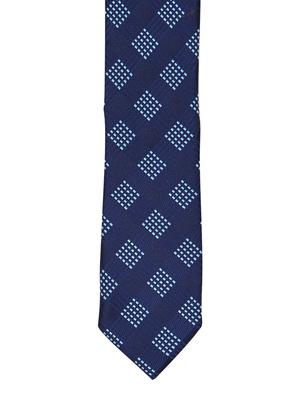navy blue printed neck tie - 11740185 - Standard Image - 2