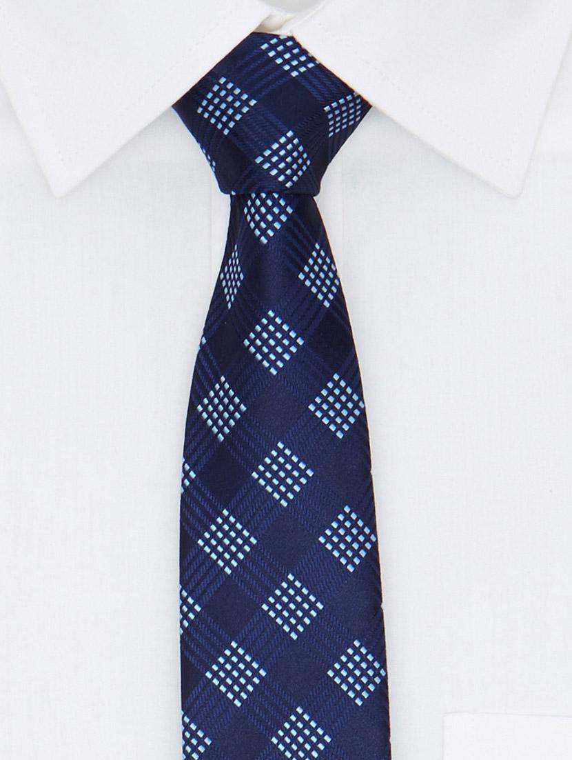 navy blue printed neck tie - 11740185 - Zoom Image - 4