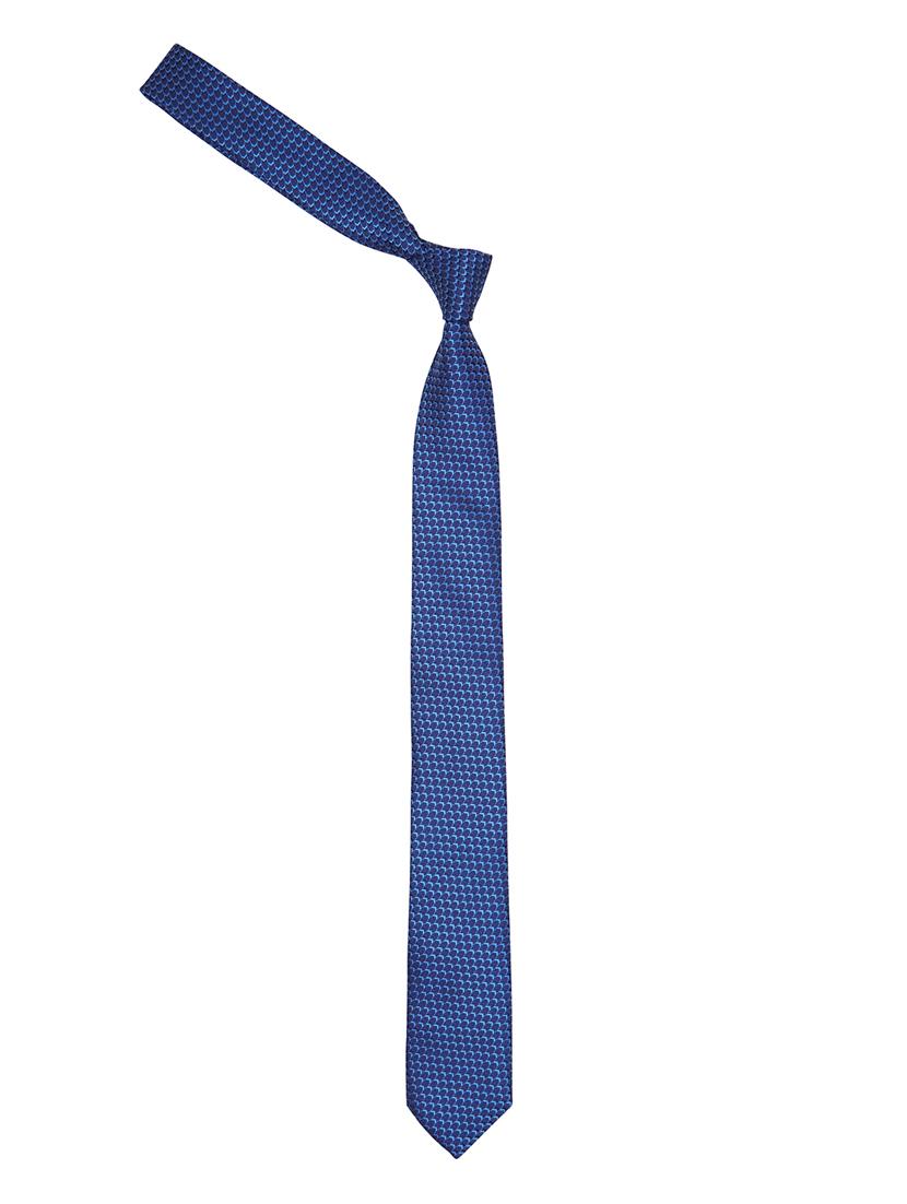 royal blue textured microfibre neck tie - 11740186 - Zoom Image - 1