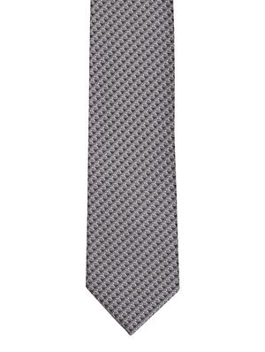 charcoal grey textured microfibre neck tie - 11740187 - Standard Image - 2