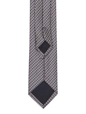 charcoal grey textured microfibre neck tie - 11740187 - Standard Image - 3