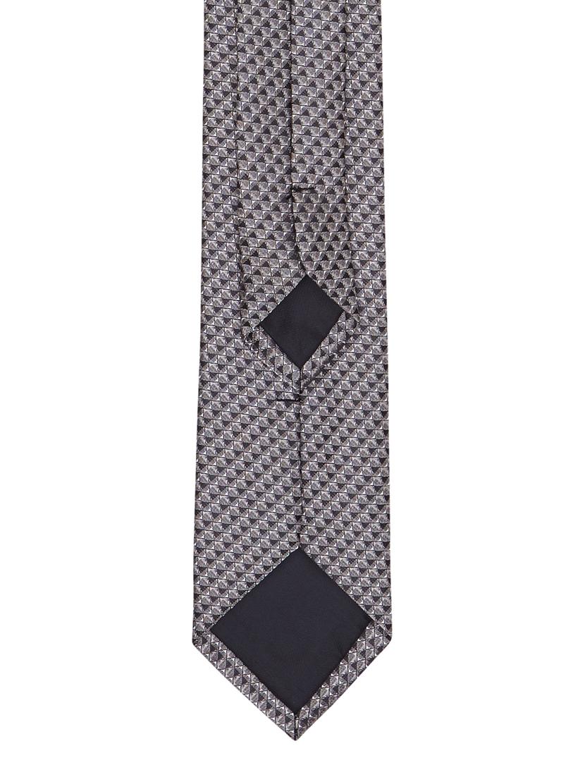 charcoal grey textured microfibre neck tie - 11740187 - Zoom Image - 3