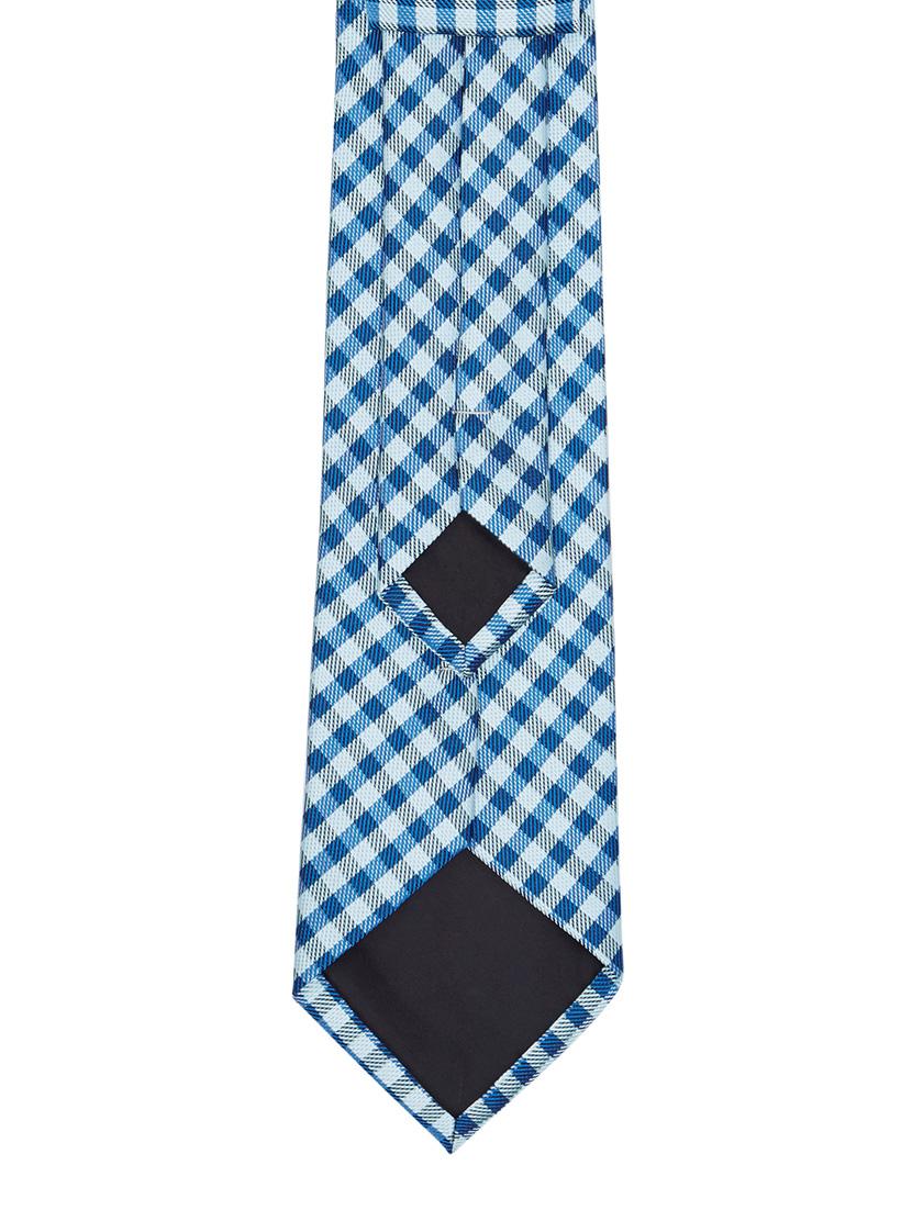 white and blue printed neck tie - 11740191 - Zoom Image - 3
