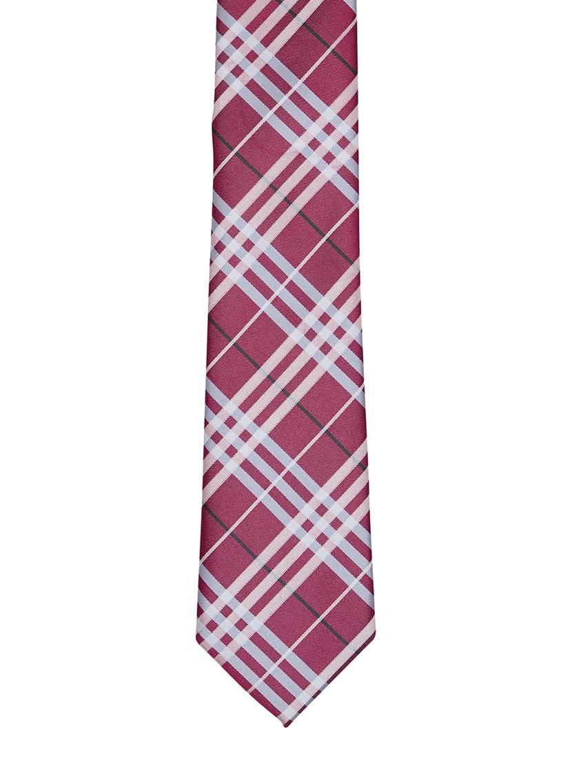 maroon and grey printed neck tie - 11740194 - Zoom Image - 2