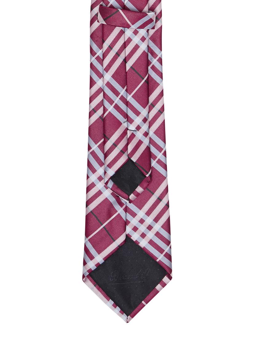maroon and grey printed neck tie - 11740194 - Zoom Image - 3