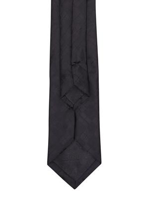 black textured microfibre neck tie - 11740207 - Standard Image - 2