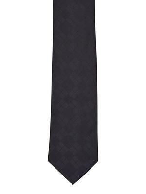 black textured microfibre neck tie - 11740207 - Standard Image - 3
