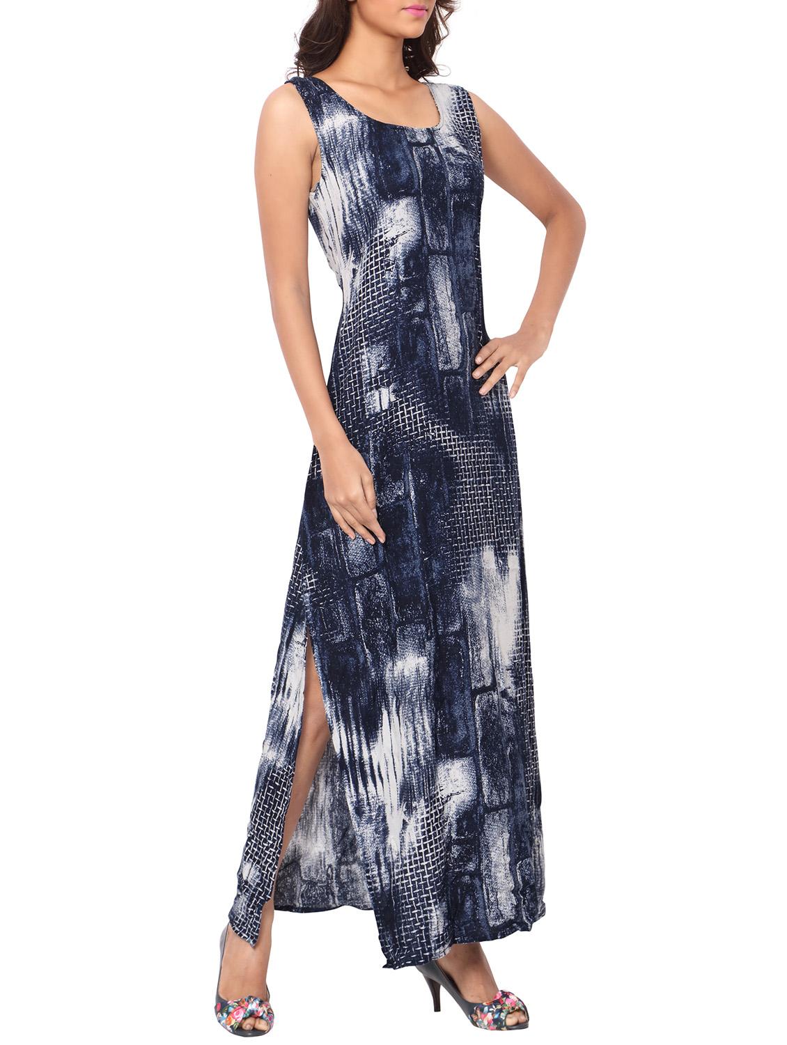 blue rayon maxi dress - 11744896 - Zoom Image - 2