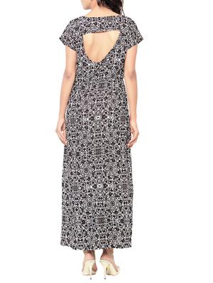 black rayon maxi dress - 11744902 - Standard Image - 3