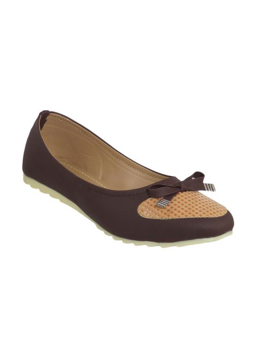 brown fabric slip on ballerina - 11748279 - Standard Image - 1