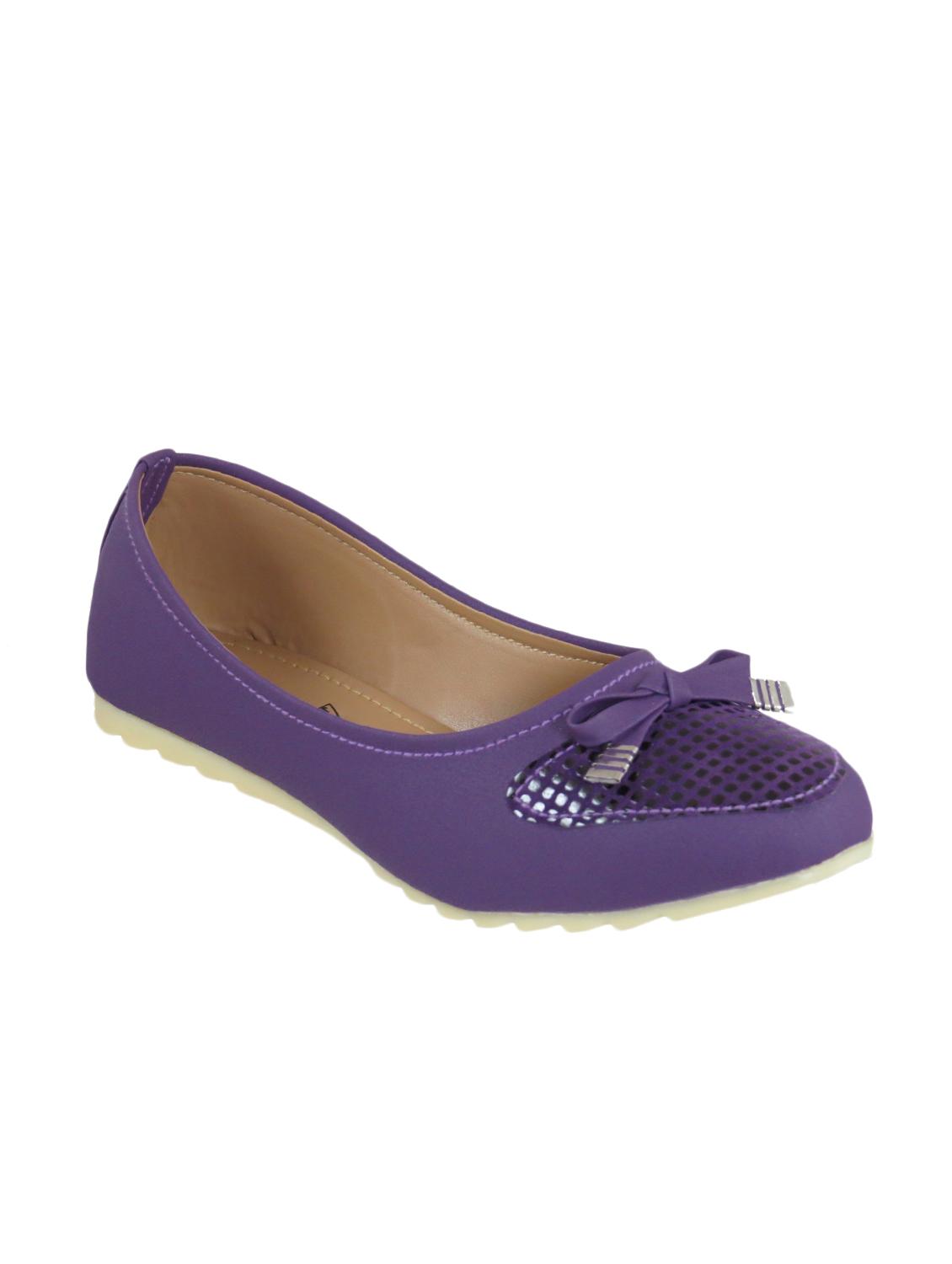 purple fabric slip on ballerina - 11748282 - Zoom Image - 1
