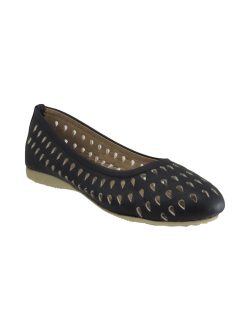 black fabric slip on ballerina - 11748286 - Standard Image - 1