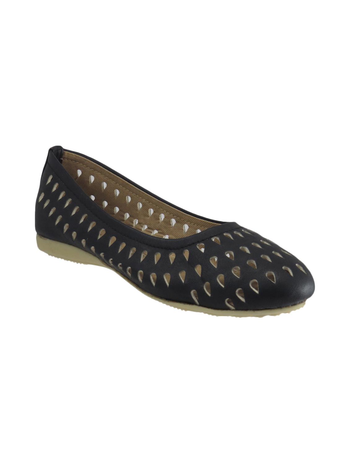 black fabric slip on ballerina - 11748286 - Zoom Image - 1