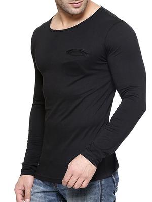 solid black cotton t-shirt - 11756290 - Standard Image - 2