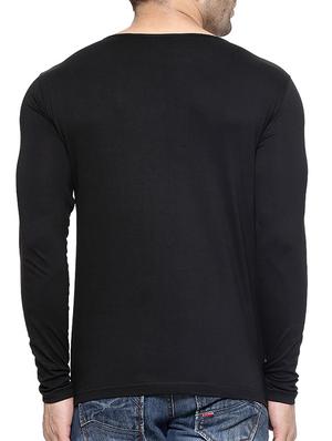 solid black cotton t-shirt - 11756290 - Standard Image - 3