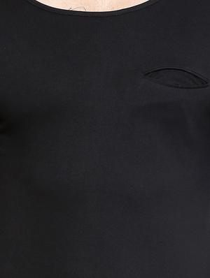 solid black cotton t-shirt - 11756290 - Standard Image - 4
