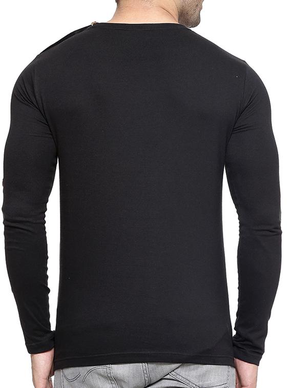 black solid t-shirt - 11756310 - Zoom Image - 3