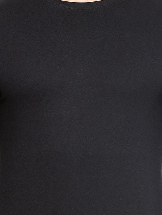 black solid t-shirt - 11756310 - Zoom Image - 4