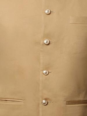 brown cotton nehru jacket - 11757444 - Standard Image - 4
