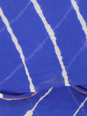 blue georgette tie & dye dupatta - 11757766 - Standard Image - 3