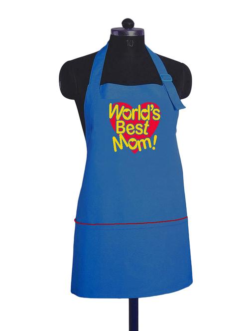 blue printed cotton apron - 11758340 - Standard Image - 1