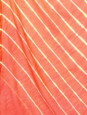 orange georgette tie & dye dupatta - 11761832 - Standard Image - 4