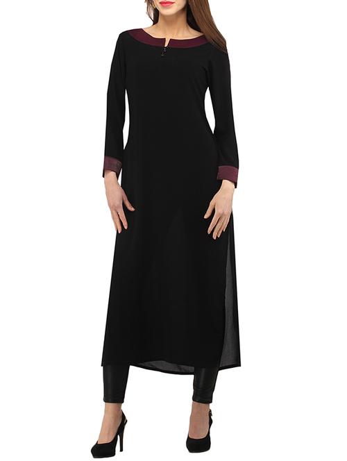 solid straight kurta - 11777930 - Standard Image - 1