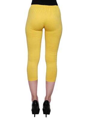 yellow cotton capri leggings - 11778815 - Standard Image - 3