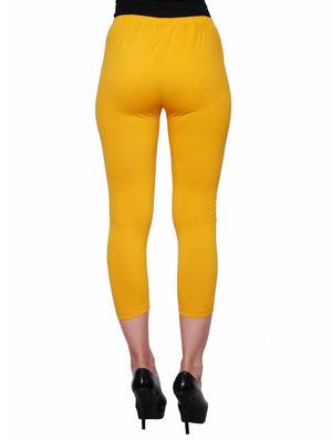 gold cotton capri leggings - 11778818 - Standard Image - 3