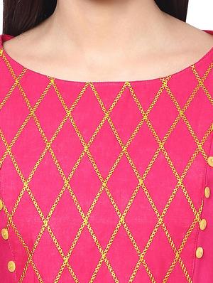 pink kurta & plazzo set - 11785155 - Standard Image - 4