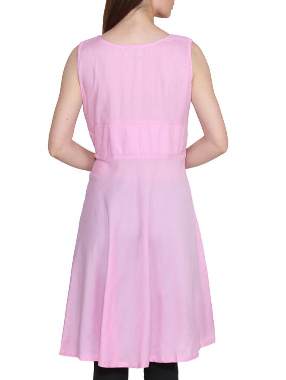 light purple embroidered rayon kurta - 11785987 - Zoom Image - 3