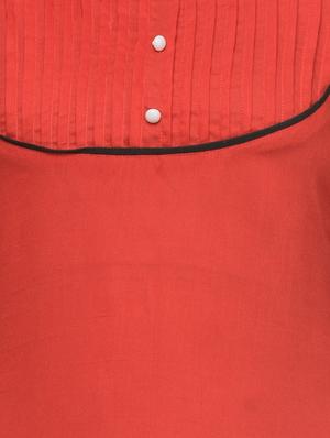 red rayon kurta - 11786009 - Standard Image - 4