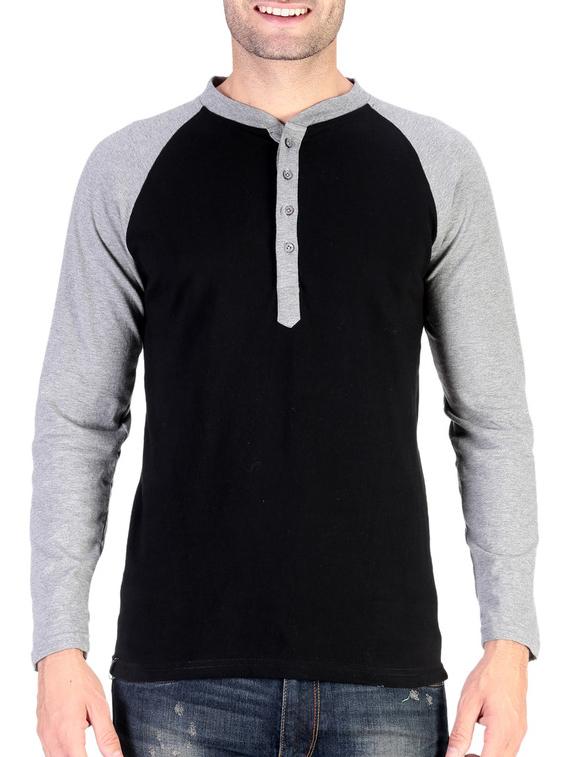 black cotton raglan t-shirt - 11788132 - Zoom Image - 1